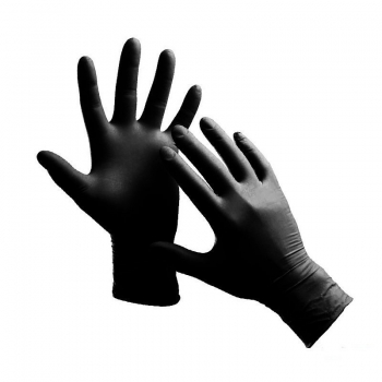 Rękawiczki nitrylowe czarne, rozmiar S 100szt.